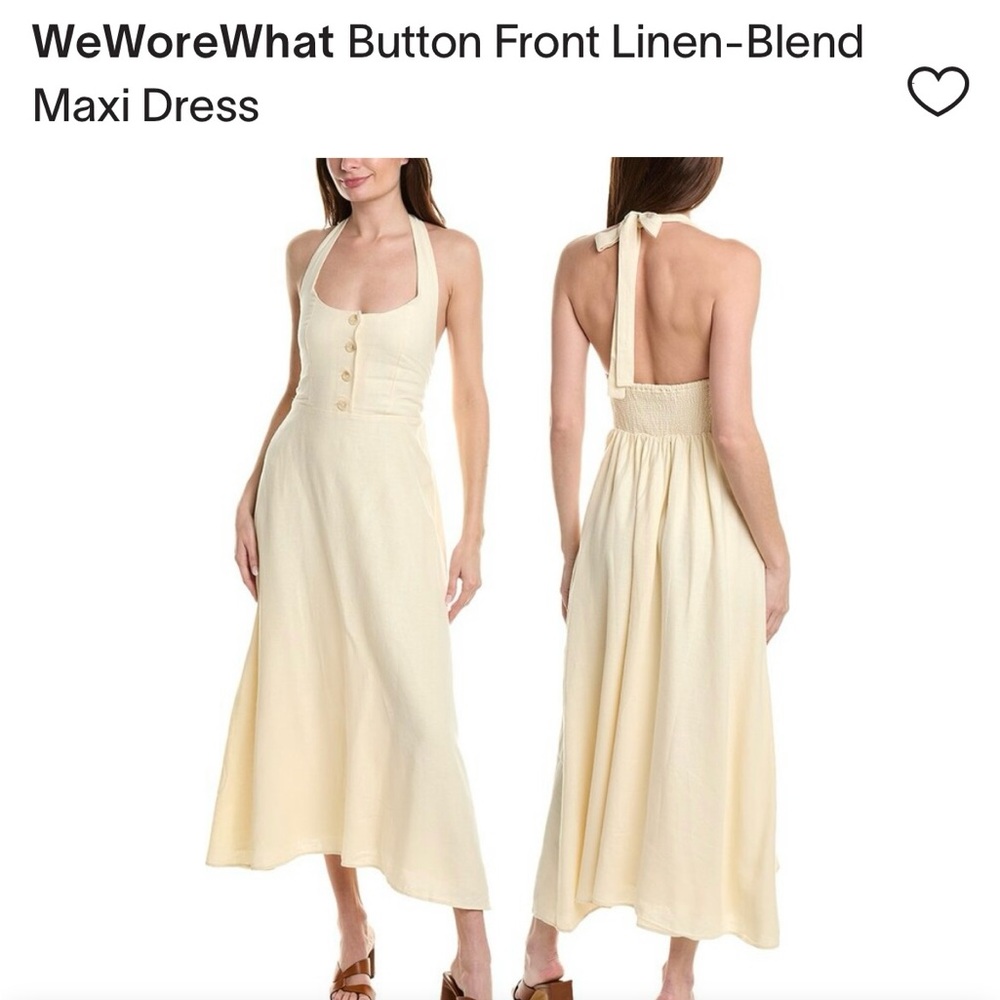 WeWoreWhat Button Front Maxi Dress